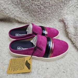 Spenco St Bart Suede Slip-on Mules in Batton Rouge Color Sz 5.5 NIB‎